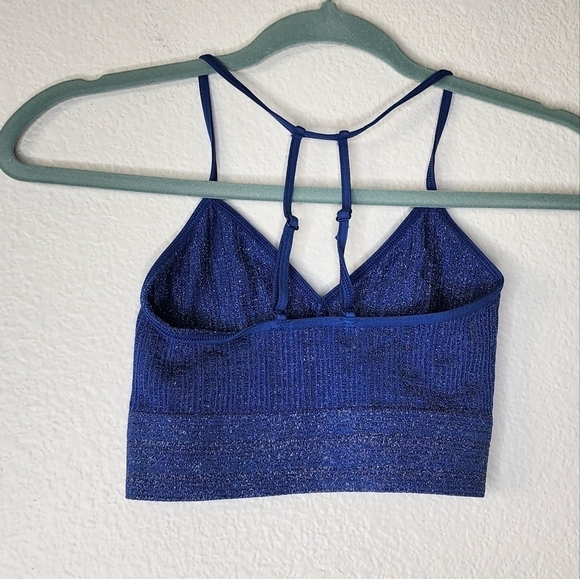 Anthropologie Brightest Cobalt Sparkling Bralette XS-S - Picture 4 of 5